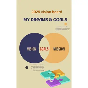 My Dreams & Goals | Colourful vision board notebook | 2025 vision board| Paperback – November 1, 2024