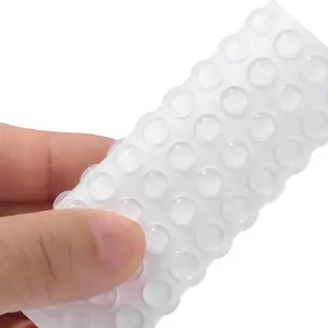Self-Adhesive Clear Rubber Feet Tiny Bumpons 0.25" in Diameter x 0.079" Height PACK/100pcs
