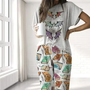 Fan Of ACOTAR Pajama Set – Premium Satin Sleepwear – Book Lover Fantasy Inspired Loungewear, Viral Cozy Nightwear Trend, Cute Outfits