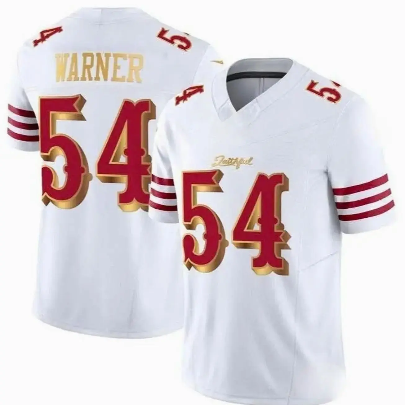 Full Print Warner #54 White Jersey Shirt, America Football Jersey, Sport Clothing, Football Uniform, Jersey For Football Fans, Gift for him