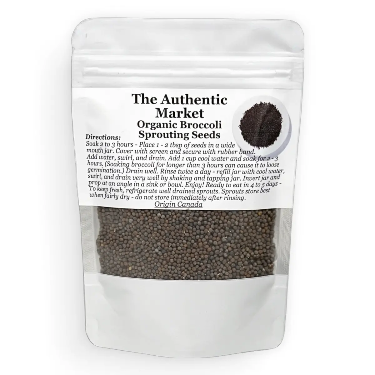Organic Broccoli Sprouting Home Growth Kit Quality Food QAI Organic and Kosher Certified - Superfood Vitamins Enzymes Minerals High Protein - add to smoothies soups salads Fiber