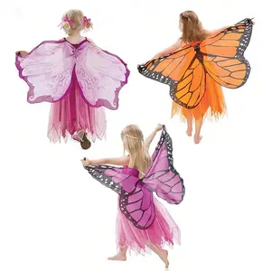 Fairy Angel Butterfly Wings Cape, Festival Party Stage Performance Dress-Up Costume, Kids' Halloween Cosplay Costume, Party Costume Accessory