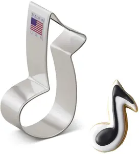 Small Music Note Cookie Cutter 3 1/2"
