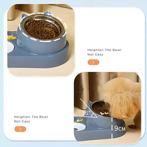 Bulldog & French Bulldog Special Dog Bowl – Water Bowl That Keeps Mouth Dry, Dual-Bowl Design, Neck Protection, Spill-Proof, Puppy Supplies 2025