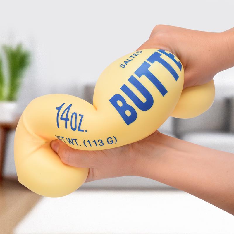 Large Squishy Butter - Stress BallToy for Kids & Adults, 10+ Inch Jumbo Stick, Perfect Gag Gift for Ages 3+, Sensory Fidget Toy