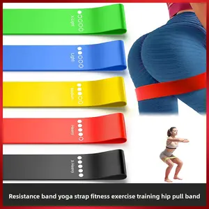 Resistance Bands for Legs and Glutes Workout, Yoga Exercise, Squat Training, Physical Therapy, Home Fitness Equipment with Non-Slip Latex, 5 Levels Resistance Band Set for Men Women Beginners and Pros