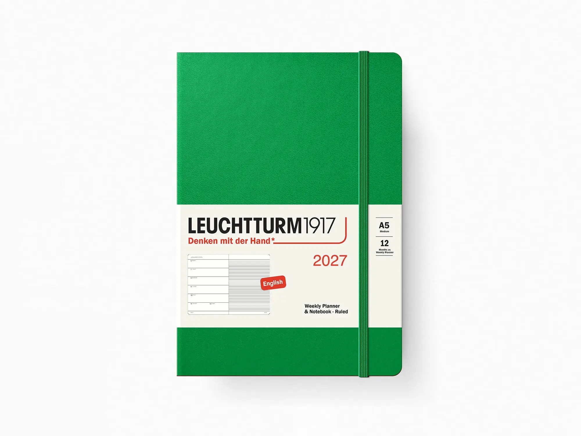 2027 Leuchtturm 1917 Weekly Planner & Notebook - SPRING LEAF Softcover