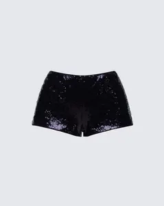 Posie Black Sequin Mini Shorts