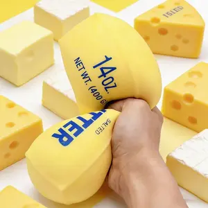 Large 9.5" Butter Stick Squishy Toy – Ultra Soft Slow Rising Stress Relief Fidget, Realistic Food Squishy Squeeze Toy for Anxiety & Focus, Fun Desk Gift for Kids & Adults
