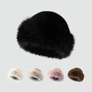 Thickened Faux Fur Warm Hat, Luxurious Women’s Faux Mink Mongolian Hat, Versatile New Winter Beret for Women Girls