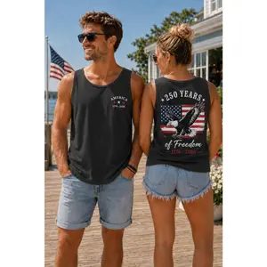 Retro Usa 250 Tank Top, 250 Years of Freedom, Celebrate 250th Anniversary Shirt,Usa Flag Tee 4th of July Tank,Patriotic Gift