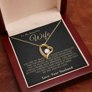To My Wife, Jewelry Necklace, Gift for Wife, Anniversary Necklace, Love Your Husband Gift, Believe in miracles