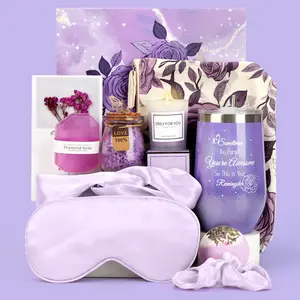 Lavender Spa Gifts Set, 11 Pcs Bath Gift Set for Women, Relaxing Spa Gifts, Home Spa Products, Birthday Gifts for Mom, Women Valentine's Day