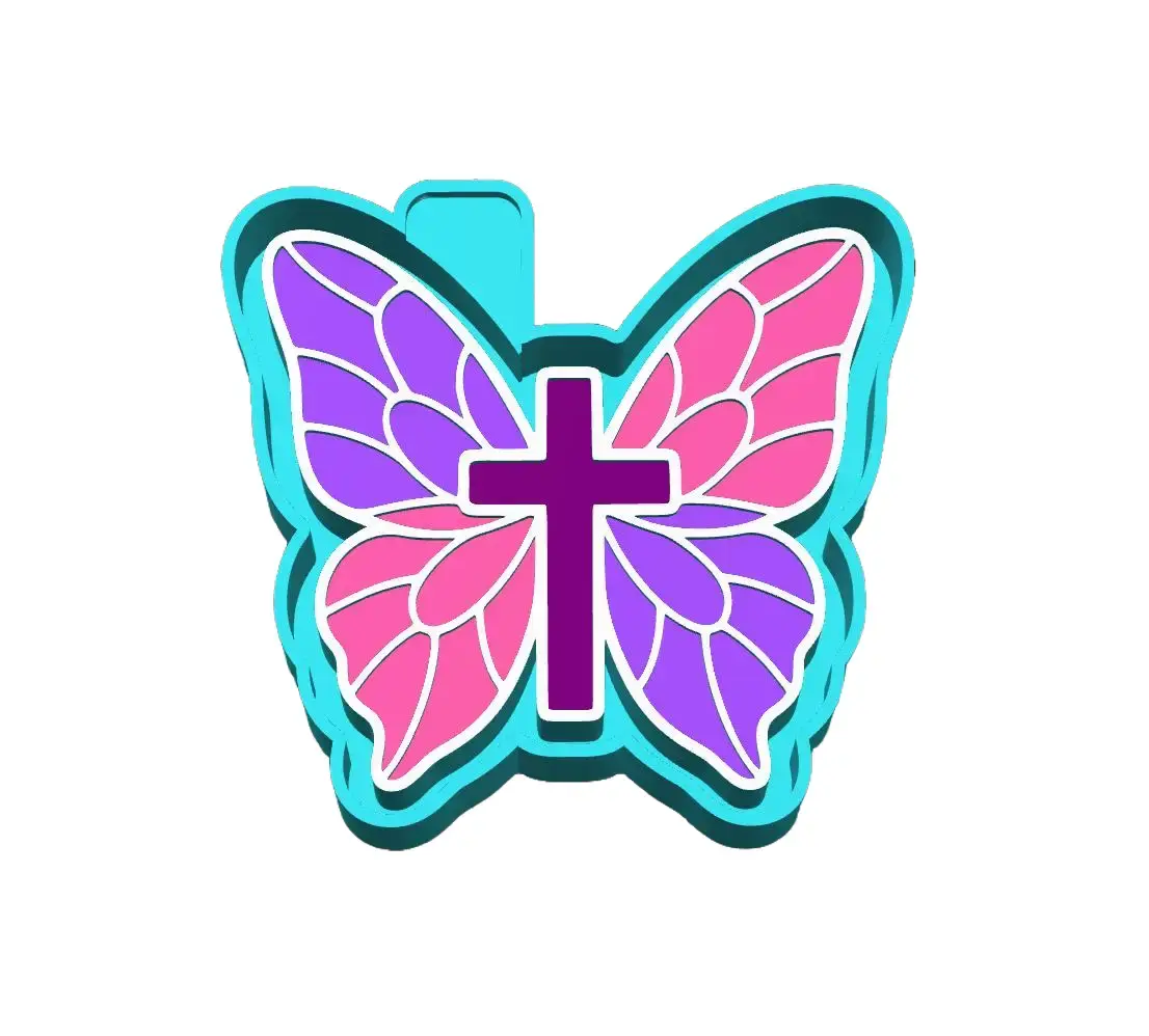 Cross Butterfly 2 Freshie Mold
