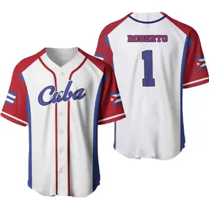 Personalized Cuba Baseball Jersey Shirt, Cuba Flag Jersey, Cuban Jersey, Baseball Jersey For Men, Women, Youth and Kids