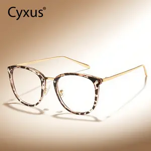 Cyxus Anti Blue Light Glasses for Women-Lightweight Small Face, Nose Friendly for Round Face,Metal Frame TR90,Oversized Cat Eye ,Blue Light Filter,Block harmful rays, Work Office Home Gaming，For Unisex HD High Quality Eyewear Non Prescription - 8169