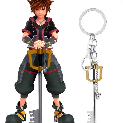 FINAL FANTASY Rubber Strap Charm Keychain – Kingdom Hearts Sora, Anime Gift