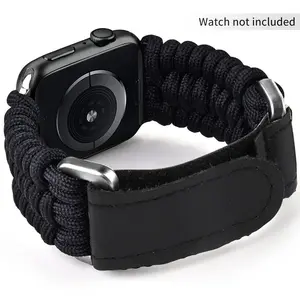 Nylon Braided Watch Band (Band Only), Adjustable Watch Strap, Fashionable Watch Strap for iWatch Series