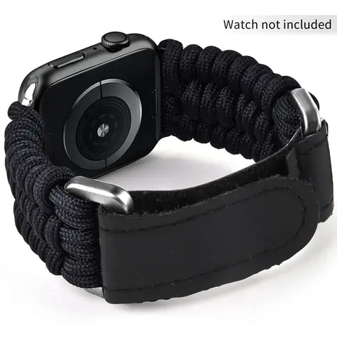 Nylon Braided Watch Band (Band Only), Adjustable Watch Strap, Fashionable Watch Strap for iWatch Series, Smartwatch Replacement Straps, Smart Watch Accessories