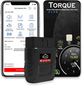 OBD Scanner Bluetooth  Auto Diagnostic Scan Tool Car Fault Check Engine Light Wireless Car Code Reader for iOS & Android Compatible for All OBDII Protocol Vehicle Bluetooth .