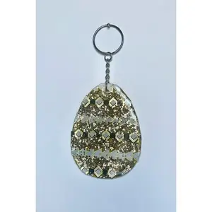 Large Glitter Easter Egg Keychain