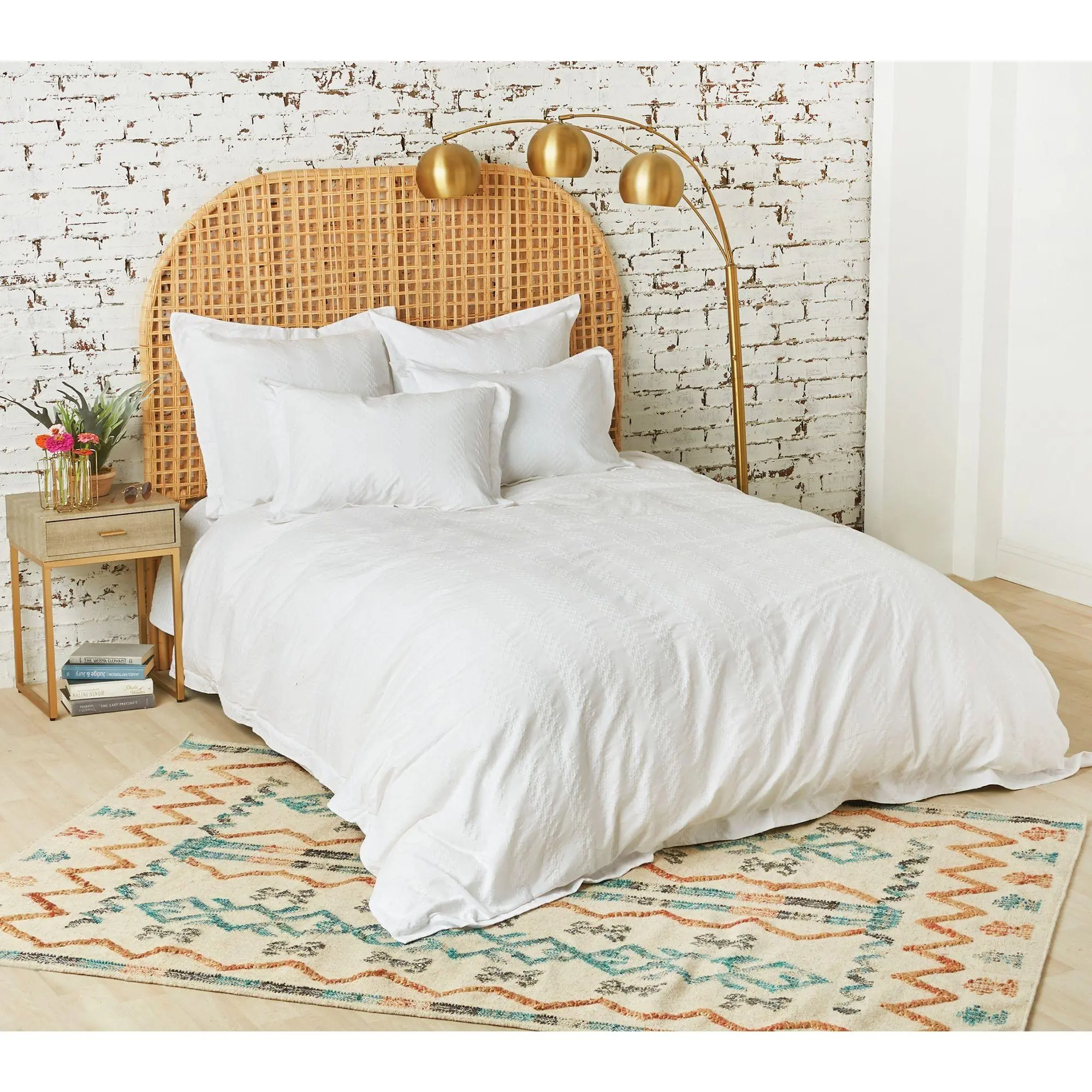 carol&frank Keller White King Duvet Cover