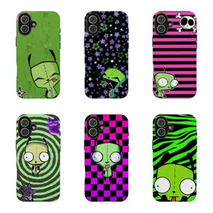 F-Invader ZIM GIR Grunge Gothic Phone Case,for iPhone 17 16 15 14 Pro Max 13 12 11 Plus for Samsung S25 S24 S23 S22 Ultra Plus,Phone Accessories,Gifts For Fans Men Women