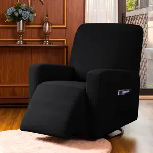 SUBRTEX Home Recliner Chair Slipcover Stretch Lazy Boy Covers for Leather Furniture Protector Rocker Sofa Cover with Side Pocket