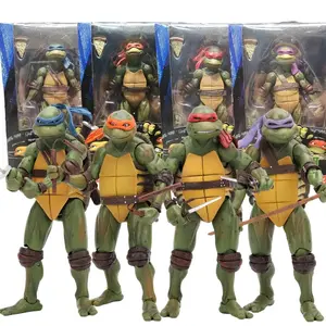 Funny NECA Teenage Mutant Ninja Turtles TMNT Leonardo Raphael Donatello Figure Model Turtle Ninja Movie
