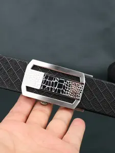 Men's High-End Handmade Leather Belt, New Luxury Brand, Business Style, Stainless Steel Buckle, Automatic Design, Durable and Fashionable