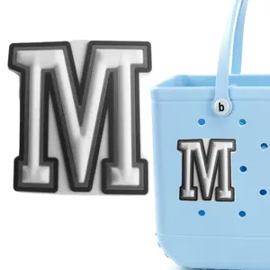 1pc 3D Letter Decors For Bag, Personalizing Handbag Charms For Beach Style Bag