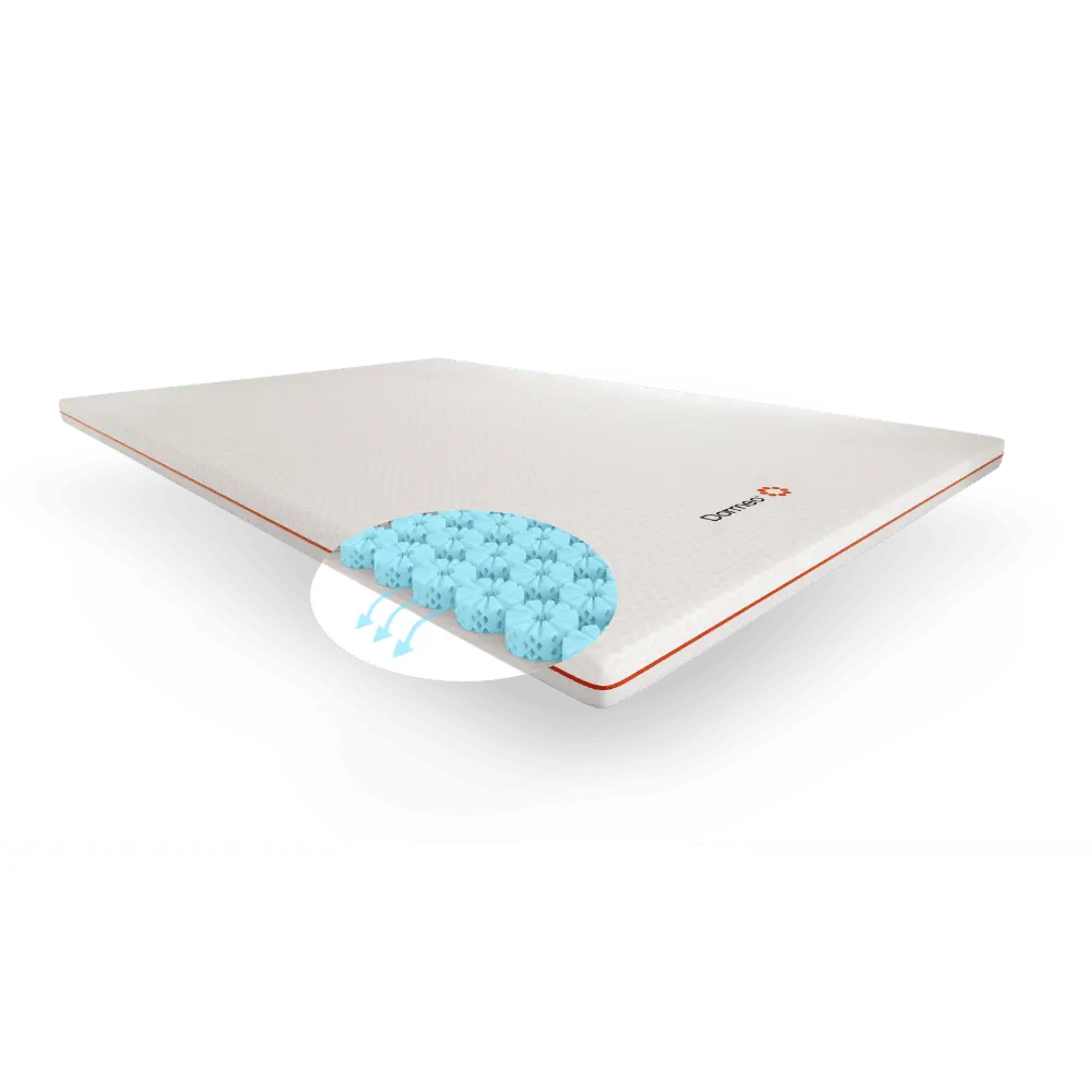Dormeo Premium Mattress Topper 3" Topper with Octaspring® Technology for Cooling & Comfort - Organic Cotton & Hypoallergenic Cover