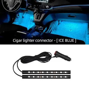 Car Neon Foot Lamp LED Interior Backlight Cigarette Lighter Atmosphere Light Car Accessories Backlight Connector, Stylish Vehicle Lighting Upgrade, Bright Led Lights, Vibrant Neon Lights, Modern Look, Unique Lighting Experience