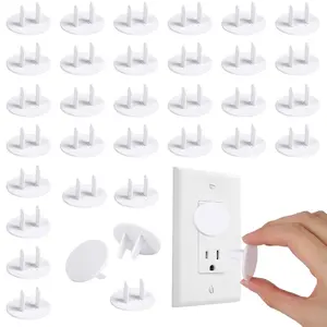 65 Pack Outlet Plug Covers, White Baby Proof Outlet Covers, Plastic Electrical Socket Covers for Outlets, Easy Installation, Durable and Steady Wall Plug Covers for Home and Office