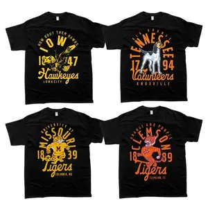Vintage All Team Football Mascot T-Shirt, Retro College Team Graphic Tee, Distressed University Fan Apparel, Game Day Tailgate Shirt Gift for Men Women Alumni Fans