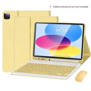 Tablet Keyboard with Mouse (1 Set), Detachable Keyboard with Pencil Slot & Anti-fouling & Scratch Protective Keyboard Case for iPad Air/Pro/Mini