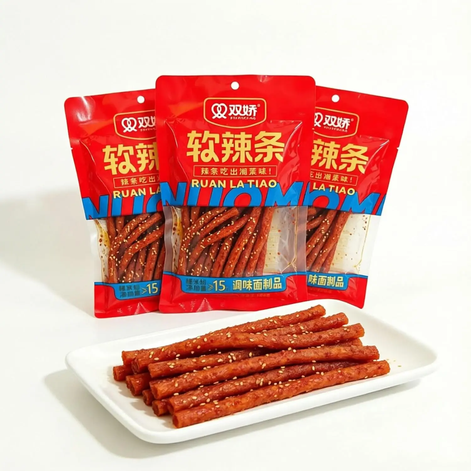 XCVFDVOR Latiao Spicy Strip 3 Packs Chinese La Tiao (2.4oz * 3 Packs)