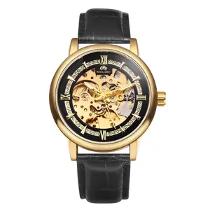 OIDEA Men's Automatic Mechanical Leather Watch - Round Case, 3ATM Water-Resistant, Self-Winding Business Wristwatch, Round Quartz Watch, Round Quartz Watches, Water-Resistant Quartz Watches