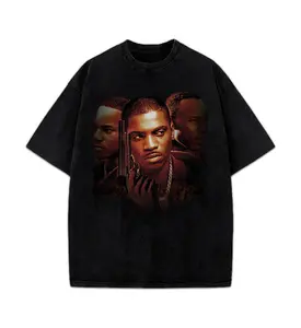 PAID IN FULL Mitch Ace & Rico Oil Paint Style Classic Hood Hip Hop Movie T-Shirt Cotton Menswear