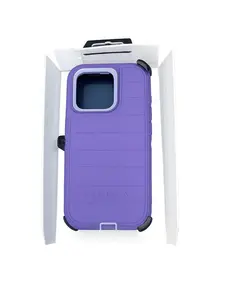 OtterBox Defender Pro Series Case Rugged Protection with Holster Clip for iPhone 15 Pro- Purple