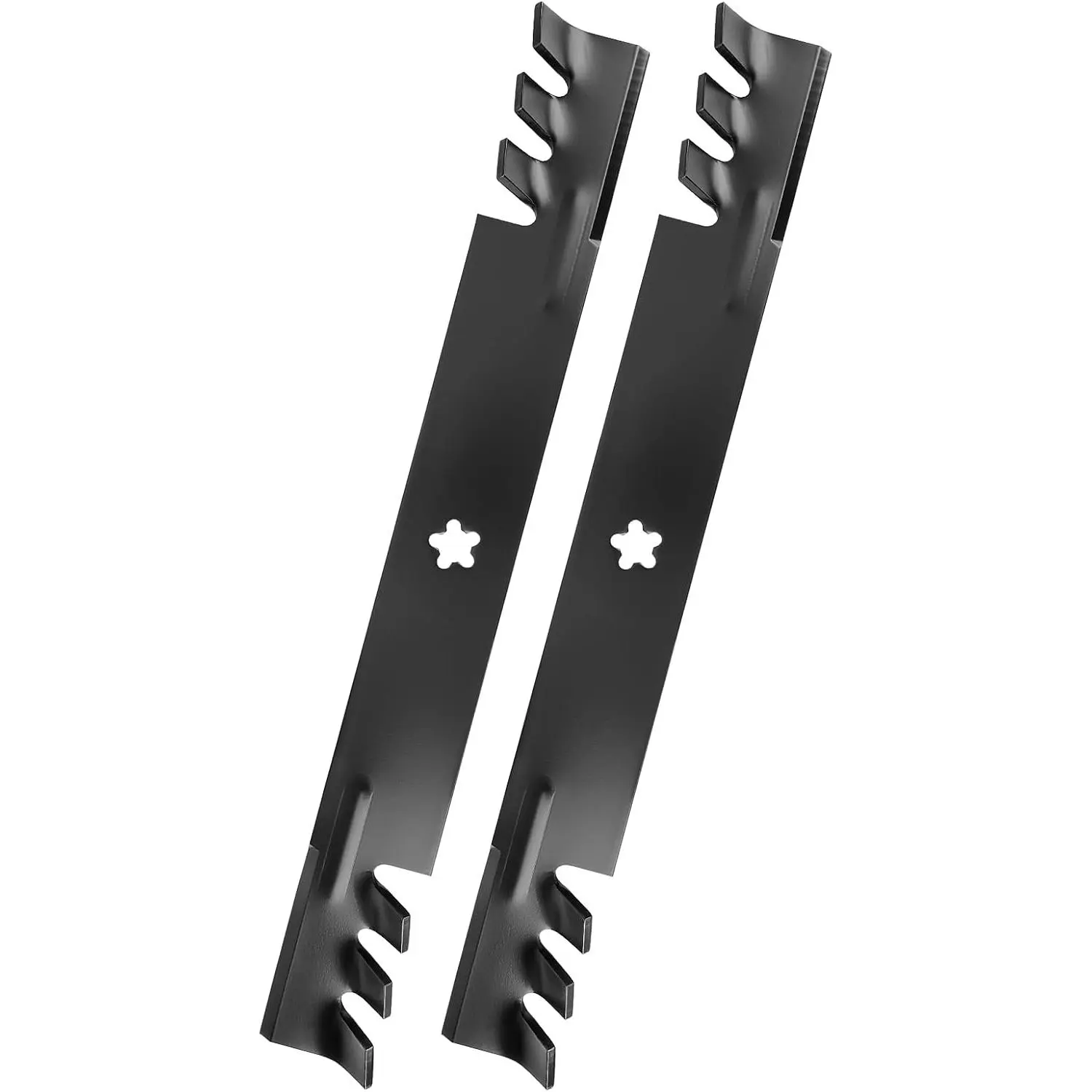 2-Pack Corrosion-Resist Pre-Sharpened Fins Gator Mulching Mower Blades (138971) with 5-Point Star Center Hole, 42" Lawn Tractor Lawn Equipment Accessories for Backups, Compatible with Craftsman/Husqvarna/Poulan Riding Mowers, Replaces 127843,134149,138498
