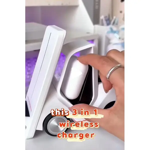 3-in-1 Wireless Charging Station - Fast Charge Phone Watch Earbuds