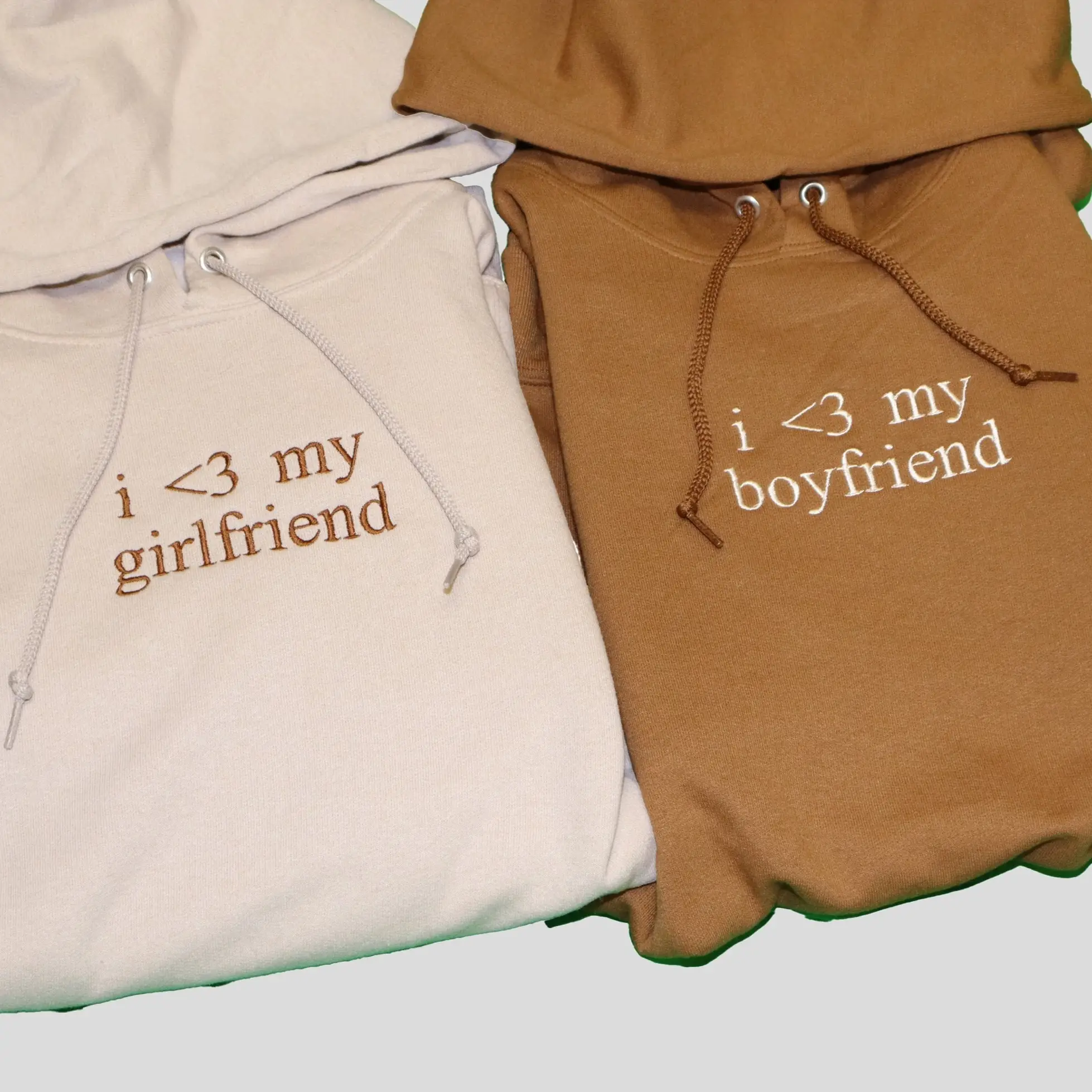 I Love My Girlfriend and Boyfriend Embroidered T-Shirt Hoodie Sweatshirt, I Heart My Girlfriend Shirt, Anniversary Gift, Valentine Gift, Boyfriend Shi