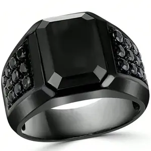 Classic Matte Black Ring – Simple & Elegant Wedding Band for Men & Women