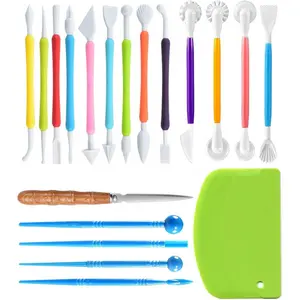 Air Dry Clay Sculpting Tools, Modeling Shaping Embossing for Kids and Adults, Polymer Clay Pottery Tools Kit 19Pcs