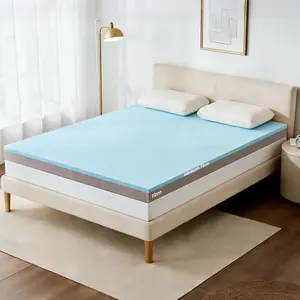 Firm Mattress Topper  3-Inch: Dual Firmness Medium Firm & Firm Bed Topper, High Density Memory  for  , Breathable Cooling  Gel Mattress Pad, CertiPUR- Certified, 80x76