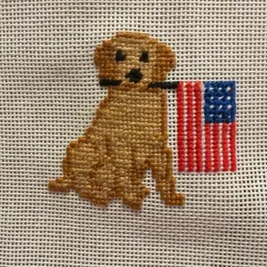 Patriotic Golden Retriever Canvas