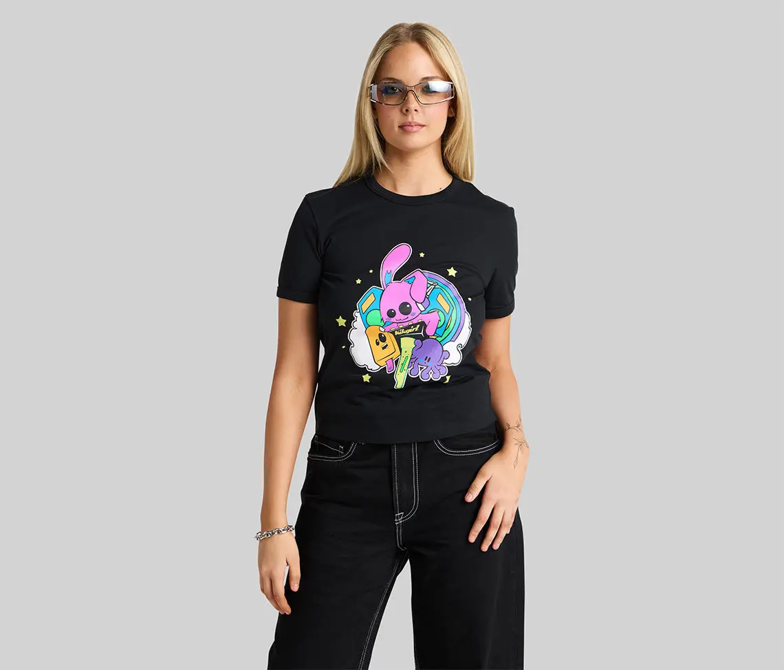 KIK MICROPHONE GRAPHIC TEE - BLACK