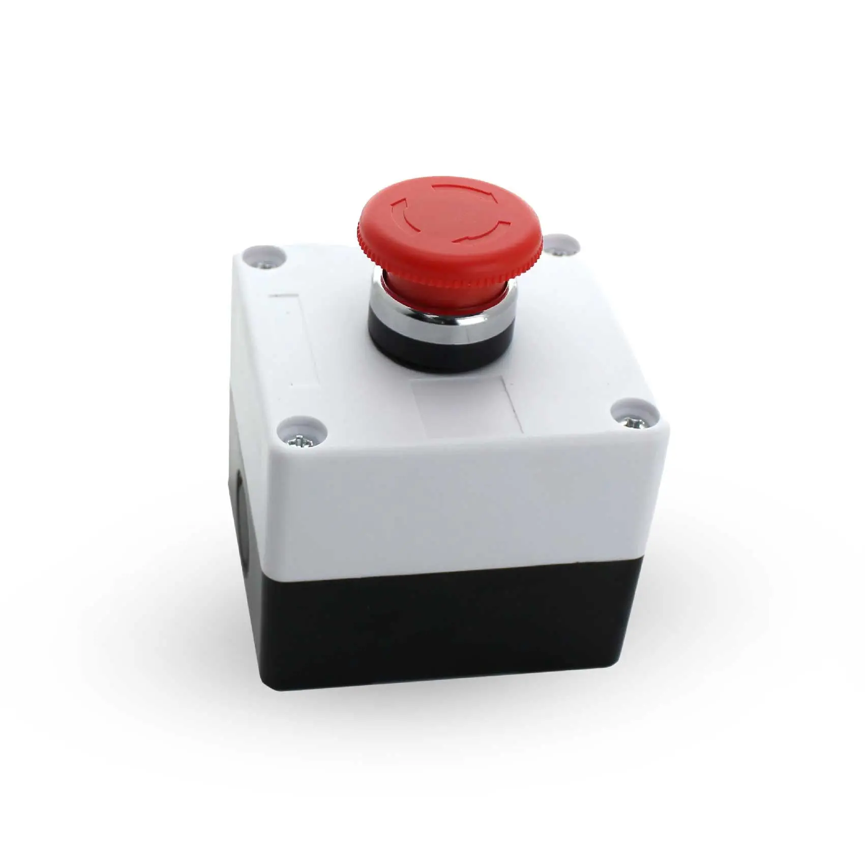 Shopcorp Mushroom Head Emergency Button, Stay-put (1 Red) - Includes Switch Control Station Box