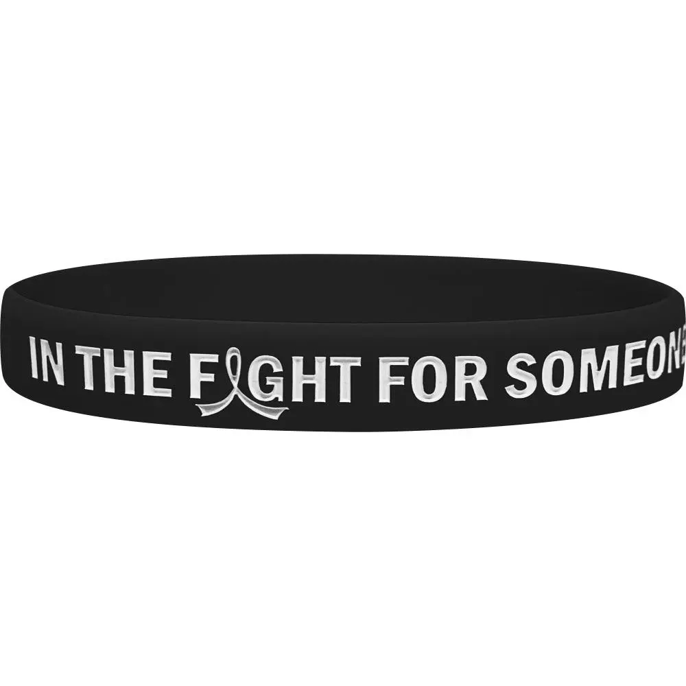 In the Fight for Someone I Love Silicone Wristband - Black